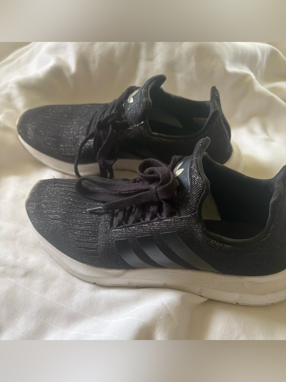 adidas Black and White Athletic Shoes